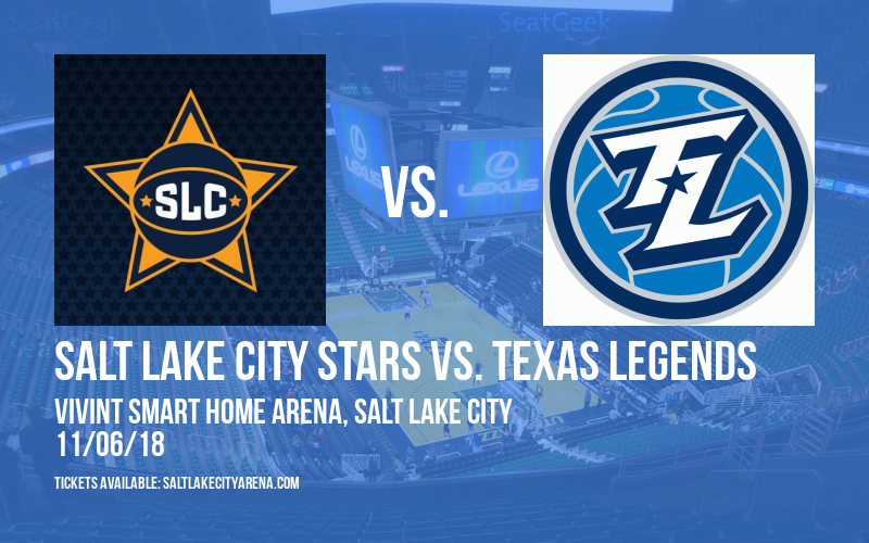 Salt Lake City Stars vs. Texas Legends at Vivint Smart Home Arena tickets Salt Lake City Stars vs. Texas Legends at Vivint Smart Home Arena