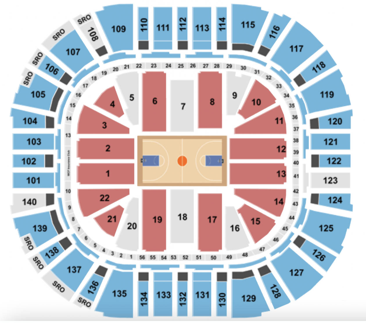 Delta Center basketball Seating Chart