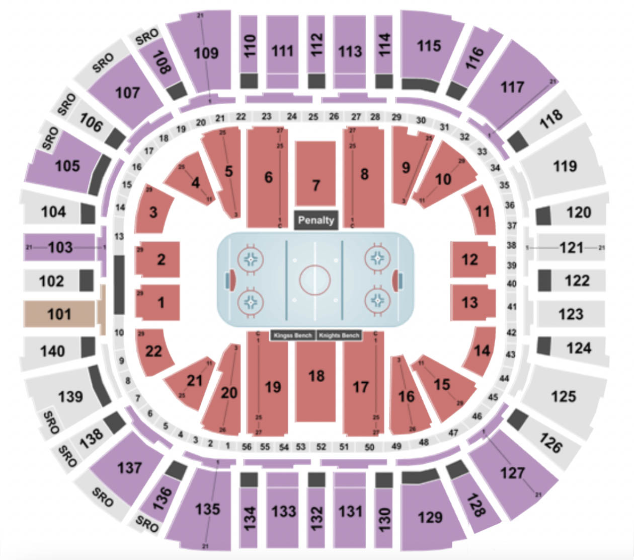 Delta Center hockey Seating Chart